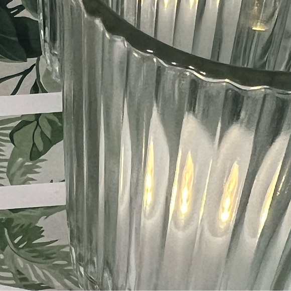 Ribbed Glass Candle Holder Set of 4 Clear Chic Holiday Home Decor - Picture 13 of 16